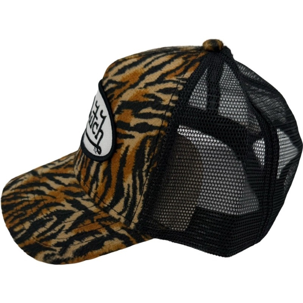VON DUTCH NEW One Size Trucker Hat Brown Tiger Print Faux Fur Y2K VDHH0028 - Picture 3 of 13